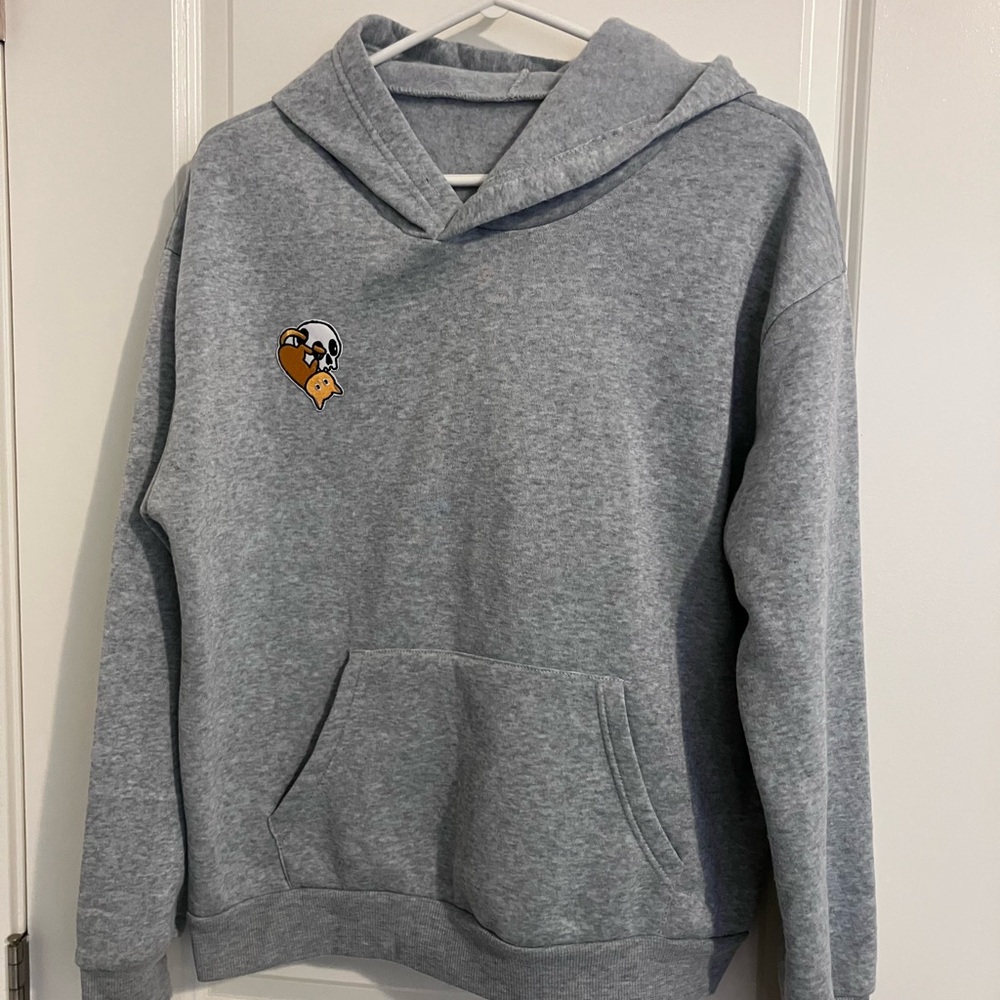 Gray Hoodie with Graphic Design